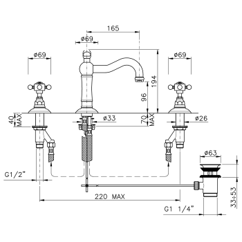 Смеситель для раковины Nicolazzi Half Dome Crystal 1409CR93 хром