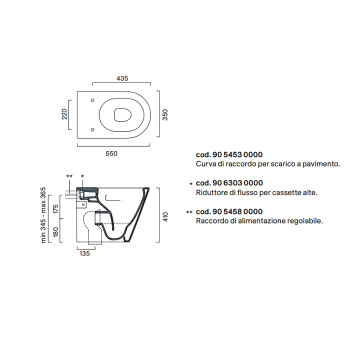 Унитаз напольный Catalano Zero 114550022 черный матовый