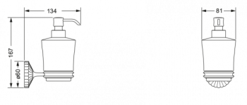 Дозатор Jorger Cronos 637.00.006.096 матовое стекло/nerz matt