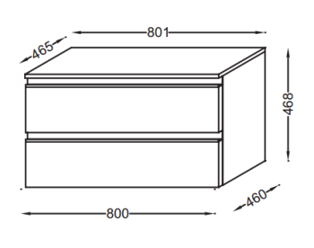 Тумба Jacob Delafon Vox 80 EB2061-RA-G1C, белый