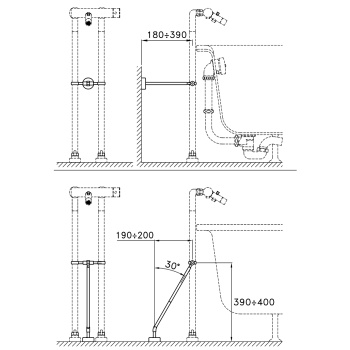Труба напольного смесителя для ванны Stella 130 276, хром UN 09101 CR00