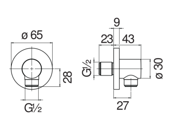Шланговое подсоединение Nobili AD150/12RCP бежевое