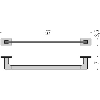 Полотенцедержатель Colombo Look 57см белый матовый B1610.BM