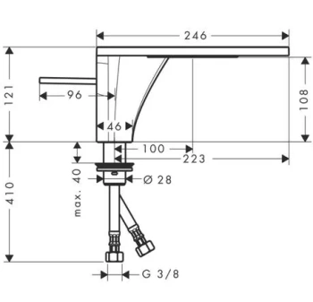 Смеситель для раковины Axor Massaud 18010000 хром