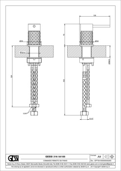Рычаг удаленного управления Gessi Gessi316 54105.707 Black Metal Brushed PVD