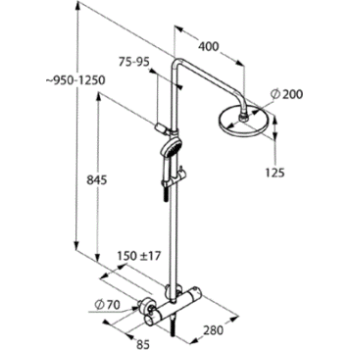 Душевая система Kludi Logo 6809205-00