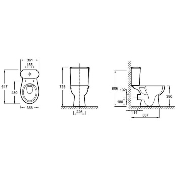 Напольный унитаз Jacob Delafon Louise E28062RU-00 белый