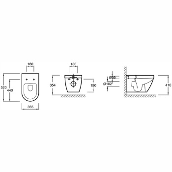 Унитаз c инсталляцией Jacob Delafon Rodin+ E21750RU-BL