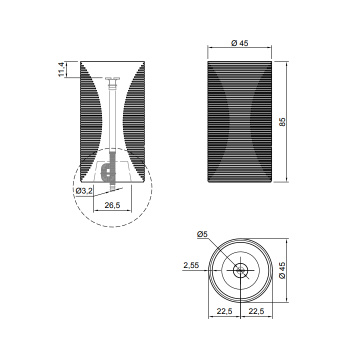 Раковина Antonio Lupi Introverso 45х85, без отв., без перелива, с д/клапаном, сифоном, слив в пол, мрамор, Marmo Carrara А0002423683