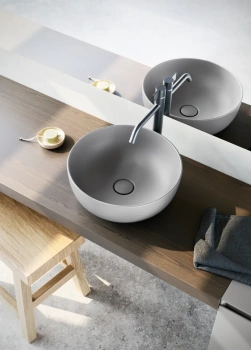 Раковина Ø42 h16 Catalano Sfera накладная Tortora satinato 0523430032