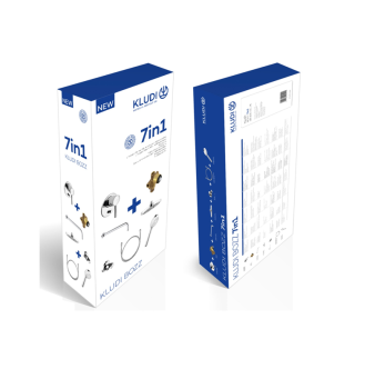 Kludi Bozz Душевой комплект ,хром :смеситель, верхний душ, ручной душ ,шланг,держатель