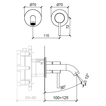 Смеситель для раковины Almar E210052.CR хром