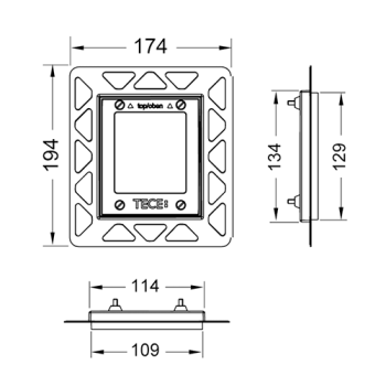 Рамка монтажная  Tece Teceloop 9242646 белый
