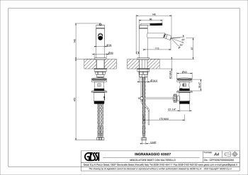 Смеситель для биде Gessi Ingranaggio 63507.707 Black Metal Brushed PVD