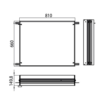 Встраиваемая монтажная рама для зеркального шкафа Emco Asis Prestige 815х147хh665мм, 9897 000 08