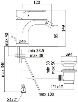 Смеситель для биде Paffoni Green GR135CR