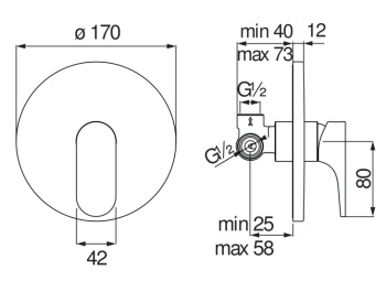 Смеситель для душа Nobili Yoyo YO126108CR хром