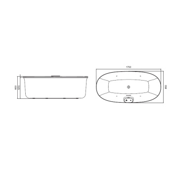 Акриловая ванна Jacuzzi 175x85 ARG101C0118