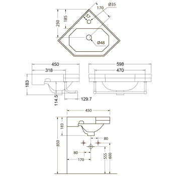 Полотенцедержатель Burlington T8 CHR хром