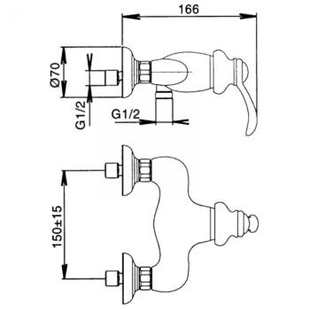Смеситель для душа Jacob Delafon Fairfax E71095-CP
