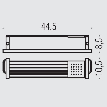 Полочка с полотенцедержателем Colombo Time 44.5см хром W4277.CR