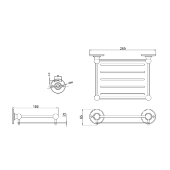 Полка Burlington Arcade ARCA15 CHR хром