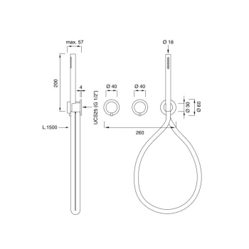 Смеситель для ванны CЕА Design Milo360 MIL 116 W S с термостатом сталь