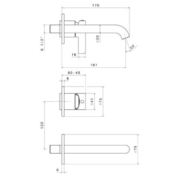 Смеситель для раковины Kerama Marazzi Linea 71028EKM.01.093 черный