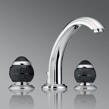 Смеситель для раковины THG Panthere Cristal Noir A2K-A02-151 хром