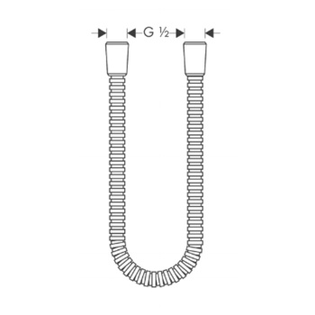 Axor Шланг для ручного душа, металлический 1,60 м, ½, цвет: хром 28116000