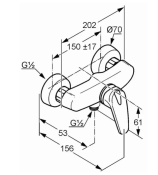 Смеситель для душа Kludi Objekta mix 337640575
