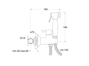Гигиенический душ со смесителем CRISTINA WJ67792