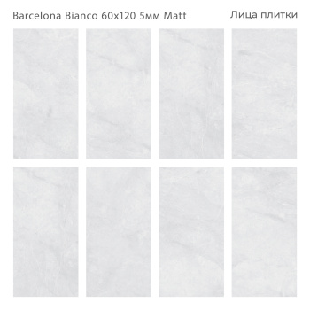 Плитка Staro Slim Marbles Barcelona Bianco 60x120 5 Matt м2