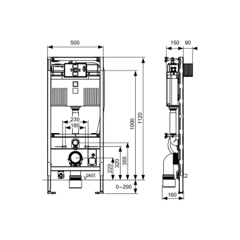Инсталляция для  унитаза Tece Teceprofil 9300344
