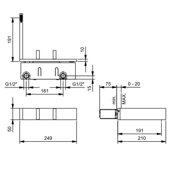 Смеситель для раковины Fantini Ak/25 48 P5 T213B сталь