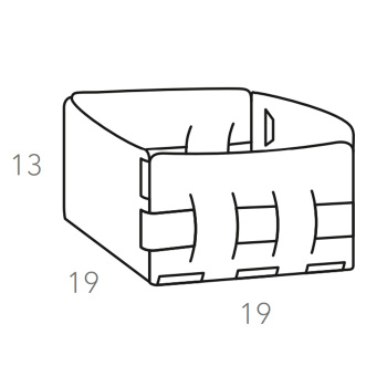 Корзинка ADJ Mini Bottega 19x19xH13, эвкалипт/небесный 1019.60/50