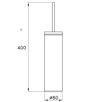 Ершик напольный Stella Lucilla 1054 Brushed nickel LL 10018 PV05