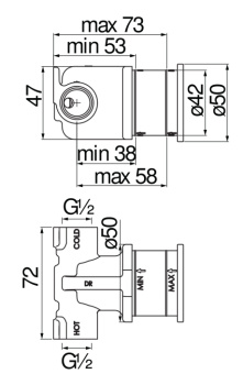 Cкрытая часть смесителя для раковины Nobili WE00600