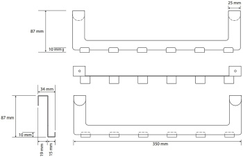 Вешалка Bemeta Dark 101106230