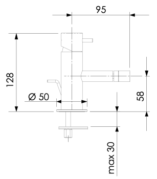 Смеситель для биде Daniel Tokyo TK604DP золото брашированное