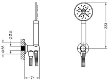 Душевой гарнитур Jorger Valencia 638.13.215.000 Chrome