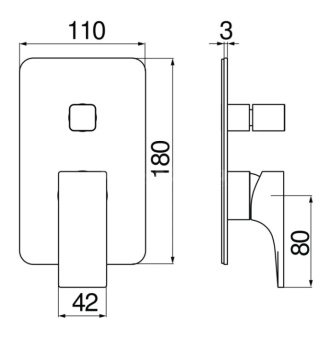 Смеситель для ванны Nobili Seven SE124100BM черный
