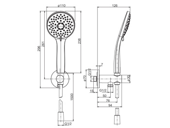 Душевой набор Fima Carlo Frattini DOCCIA F2287/9NCR