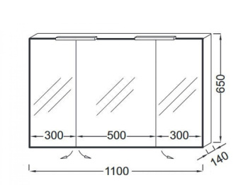 Зеркало-шкаф Jacob Delafon Rithmik EB1367-G1C белый блестящий лак