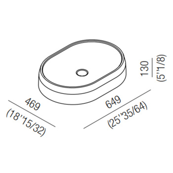 Раковина Agape Lariana 64.9x46.9x13, без отв., белый ACER1074ZZ *0