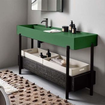 Раковина накладная Cielo Plinio PNLA AL 140 см зеленый