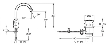Смеситель для раковины Jacob Delafon Galeo Cd E72920-CP хром