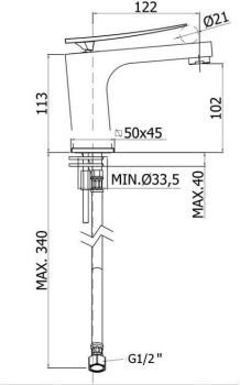 Смеситель для раковины Paffoni Elys ELY071CR хром