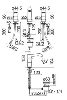 Cмеситель для раковины Nobili Sofi SI98211/1BR бронза