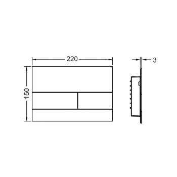 Панель смыва Tece 9240843 сатин, никелированный